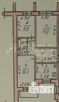3-к квартира, вторичка, 60м2, 3/6 этаж