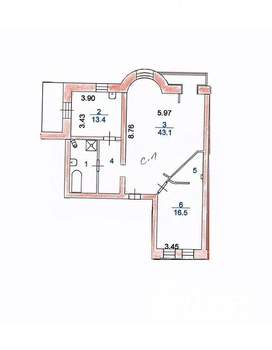 3-к квартира, вторичка, 89м2, 1/4 этаж