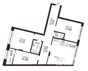4-к квартира, вторичка, 106м2, 4/23 этаж