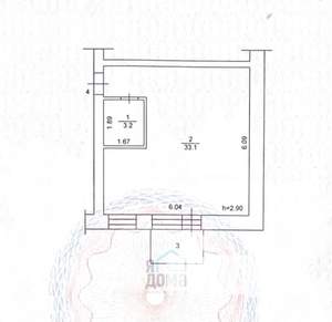Студия квартира, вторичка, 36м2, 1/3 этаж