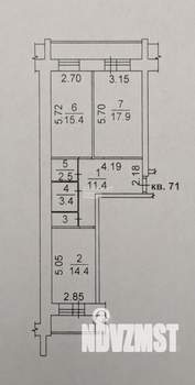 2-к квартира, вторичка, 67м2, 4/10 этаж