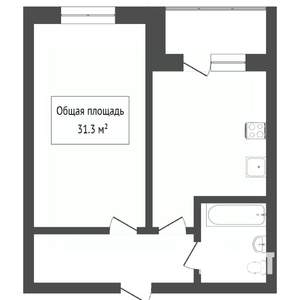 1-к квартира, вторичка, 37м2, 12/12 этаж