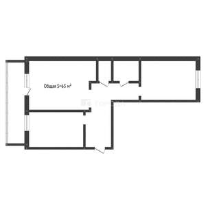 2-к квартира, вторичка, 63м2, 4/6 этаж